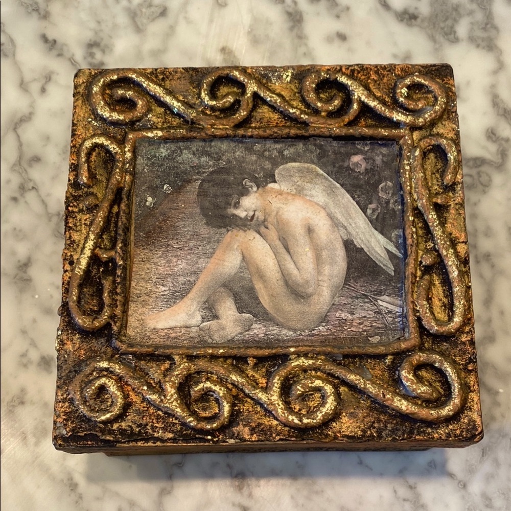 Baroque Angel Decorative Gold Box